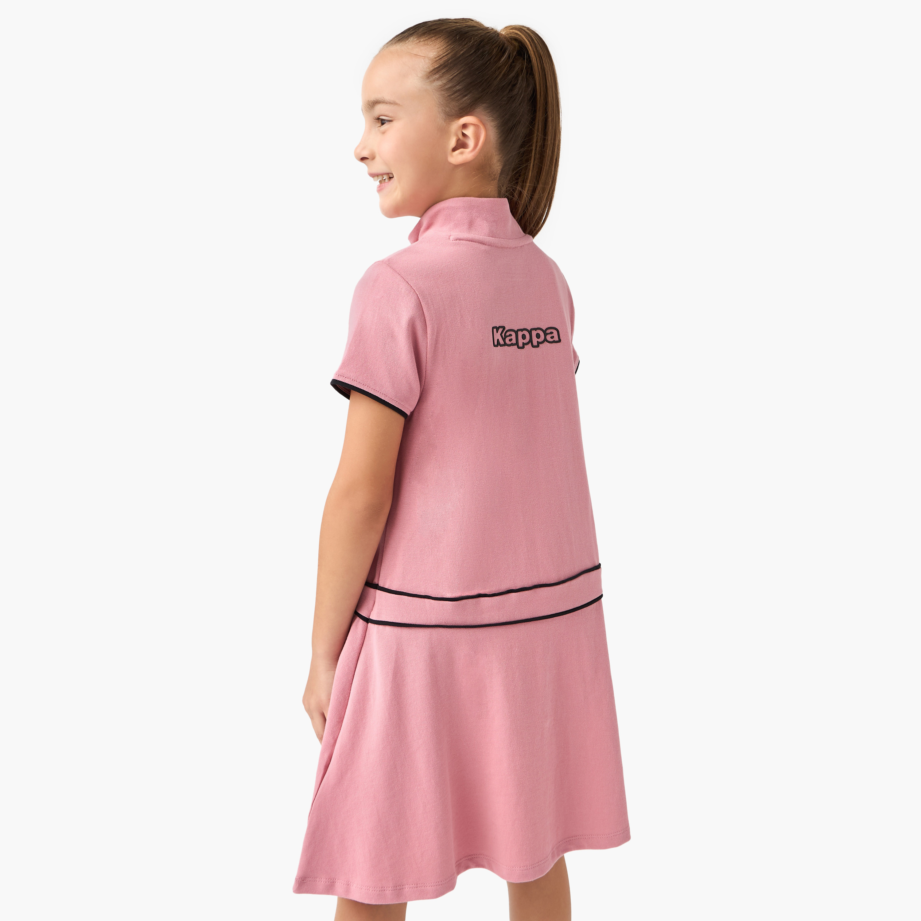 Kappa Logo Detail Polo Dress with Short Sleeves-girls-clothing-dressesandjumpsuits-image-3