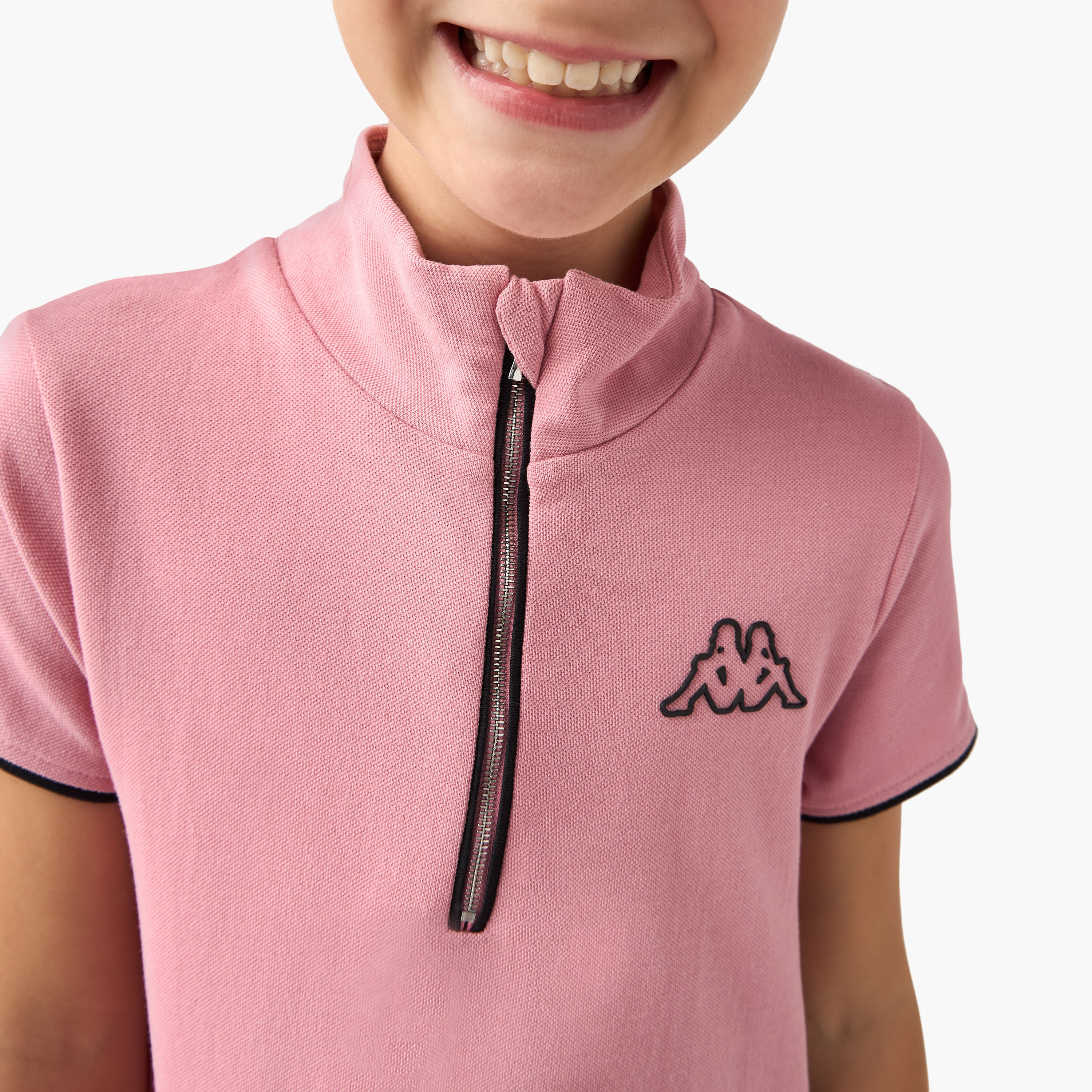 Kappa Logo Detail Polo Dress with Short Sleeves-girls-clothing-dressesandjumpsuits-image-4