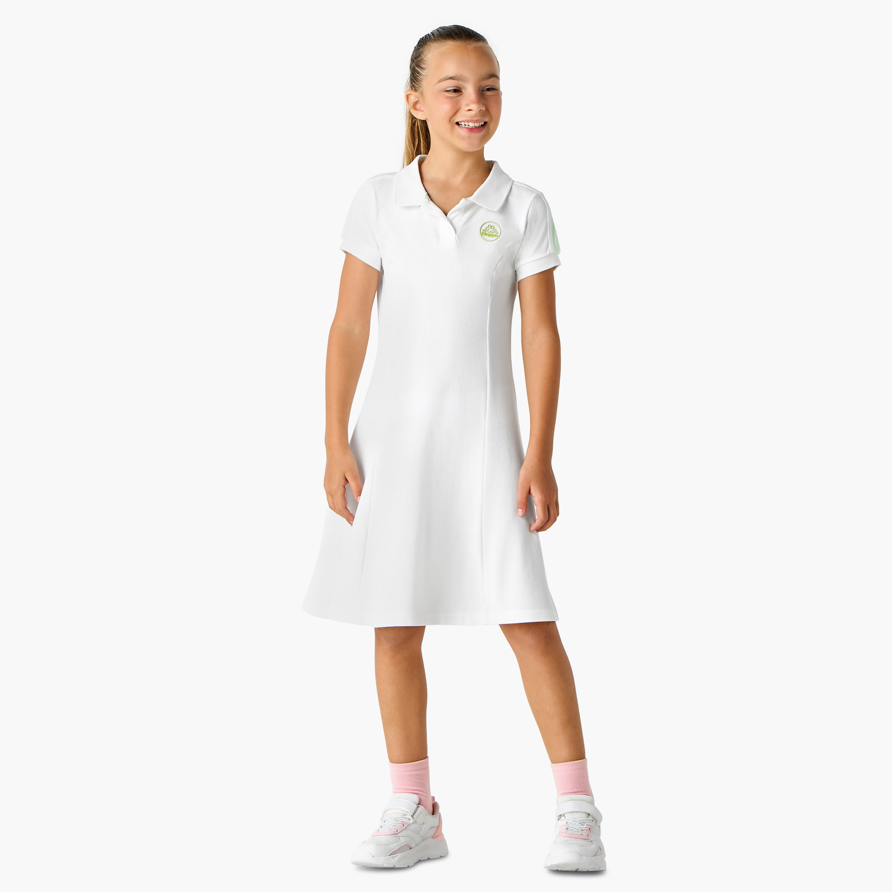 Kappa Logo Detail Polo Dress with Short Sleeves-girls-clothing-dressesandjumpsuits-image-2