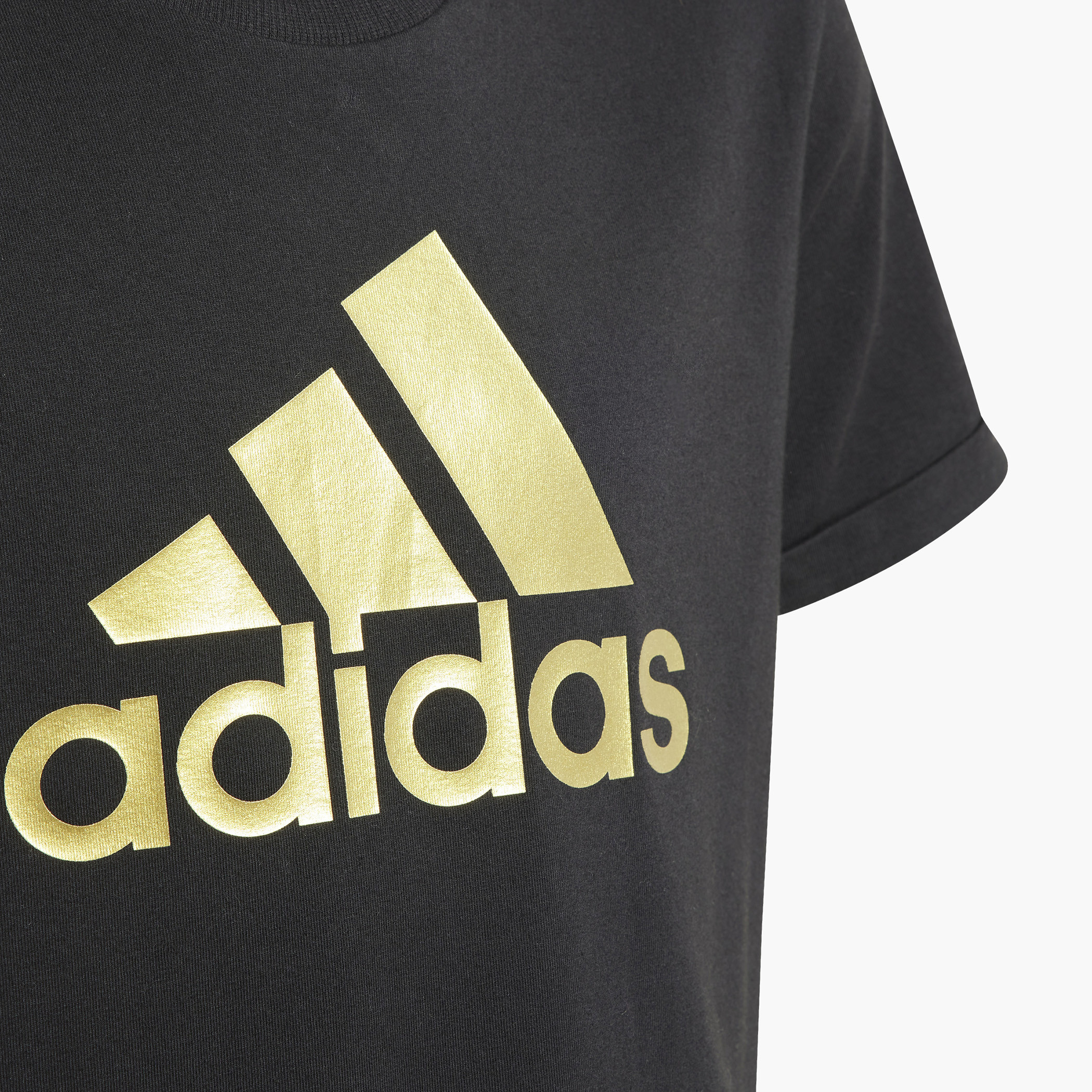تيشيرت بياقة ضيقة وأكمام قصيرة وطبعات شعار من أديداس-sports-girls-clothing-tops-image-4