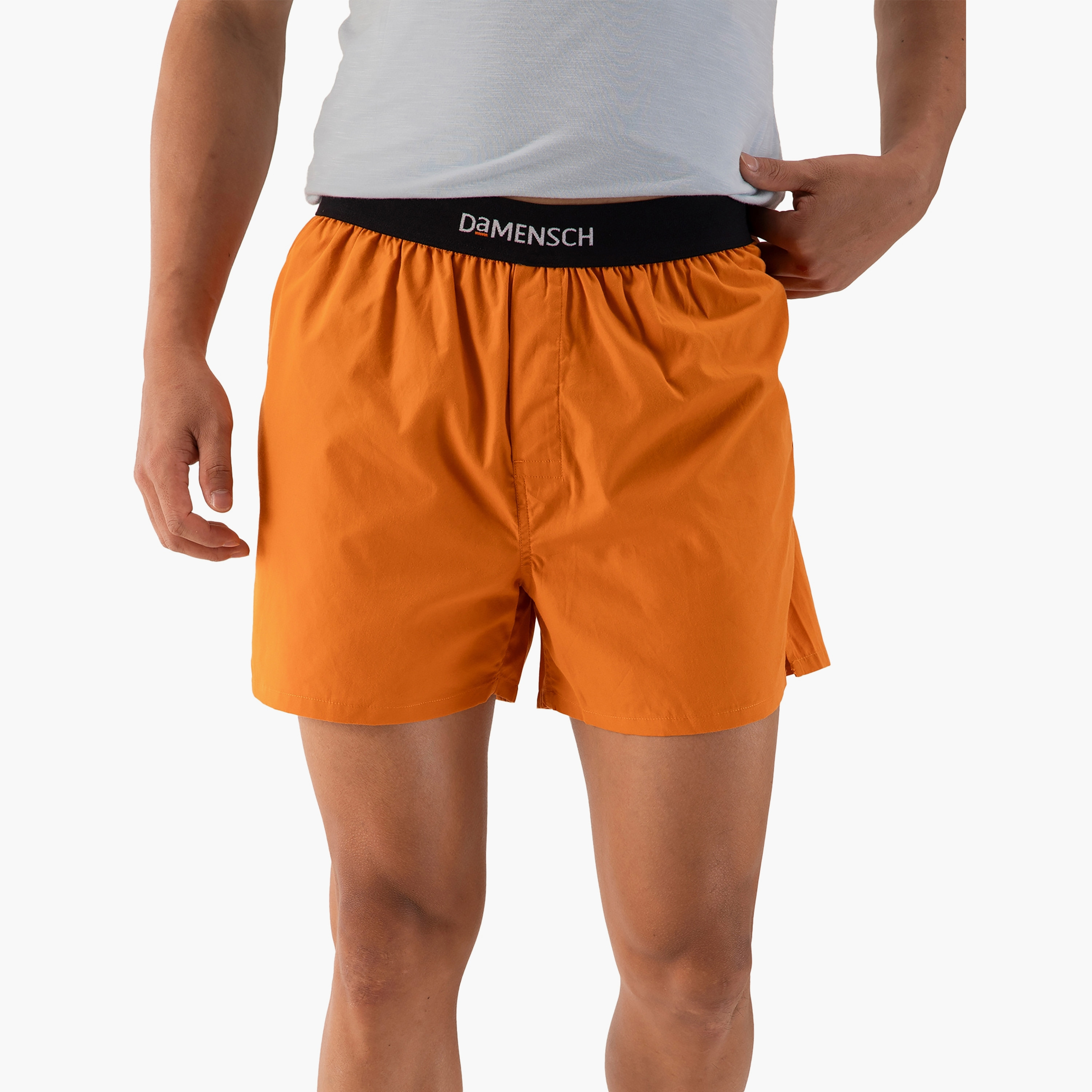 Damensch Men's Pack of 3 Plain Branding Elasticated Boxer Shorts-men-clothing-innerwear-underwear-image-3