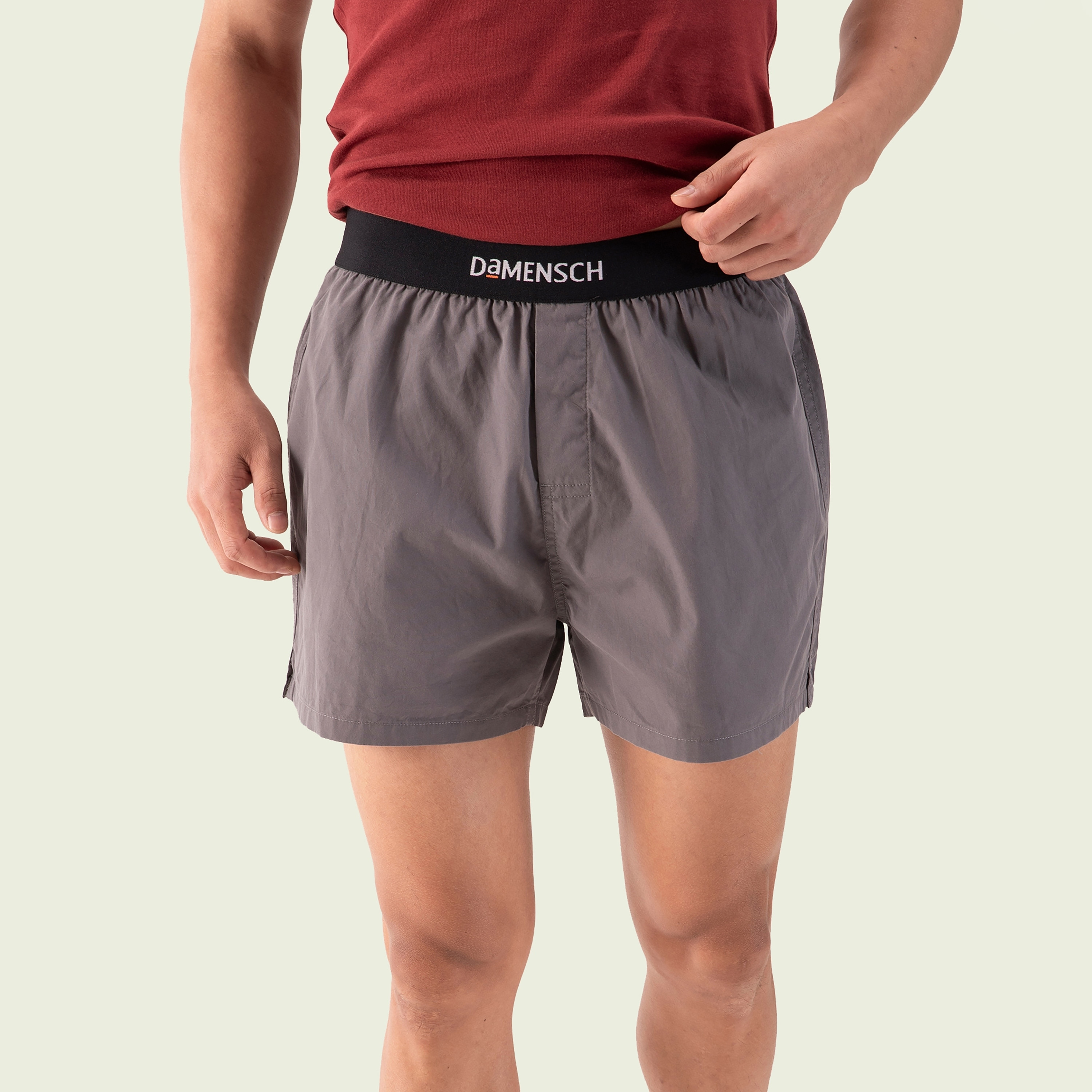 Damensch Men's Pack of 3 Plain Branding Elasticated Boxer Shorts-men-clothing-innerwear-underwear-image-5