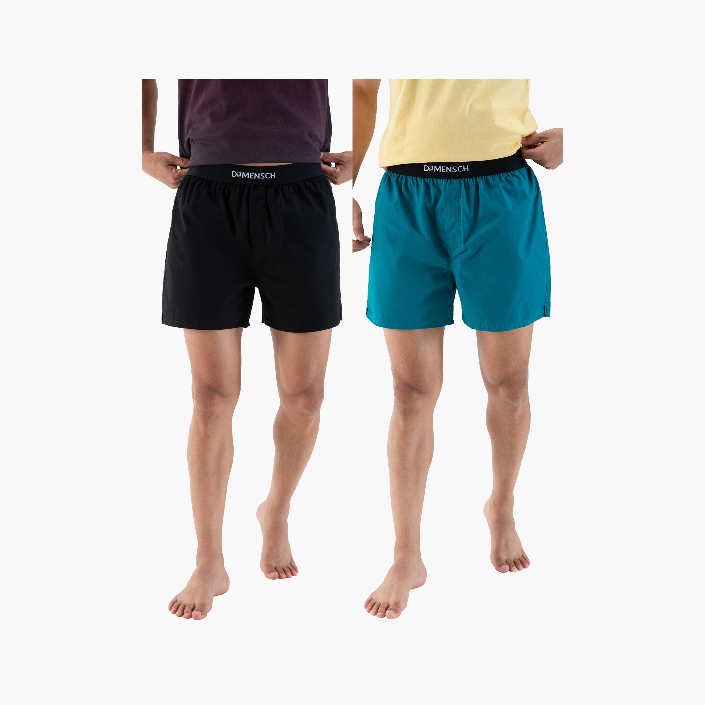 مجموعة دامنش مكونة من 2 بوكسرات كلاسيكية قطنية عادية-men-clothing-innerwear-underwear-image-2