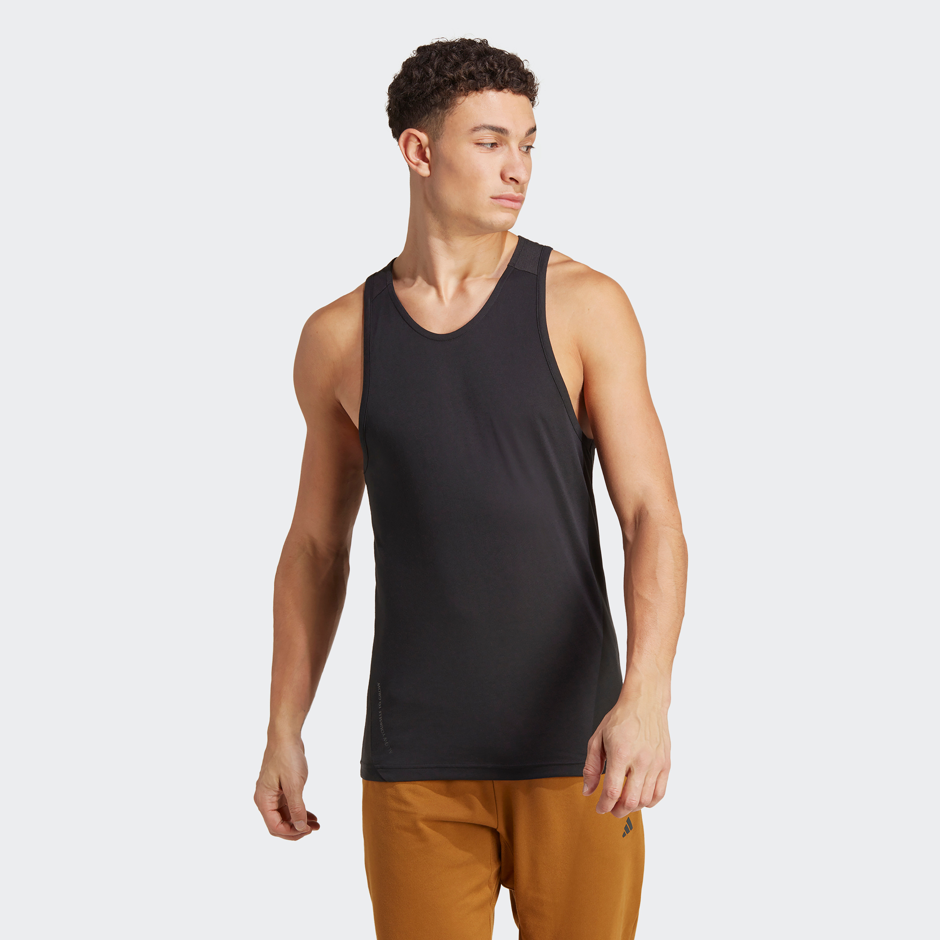 Adidas Yoga Base Tank Men Plain Tank Top-men-clothing-tshirtsandpolos-vests-image-1