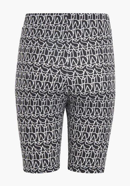 adidas All-Over Print Cycling Shorts with Elasticised Waistband-Shorts-image-1