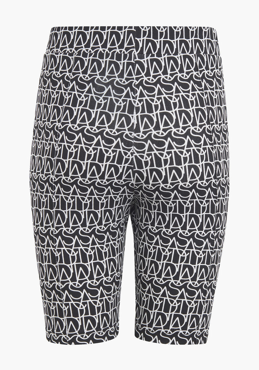 adidas All-Over Print Cycling Shorts with Elasticised Waistband-Shorts-image-1