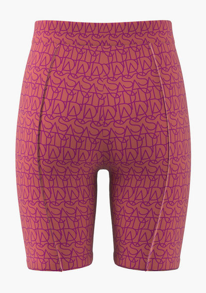 adidas All-Over Print Cycling Shorts with Elasticised Waistband-Bottoms-image-1