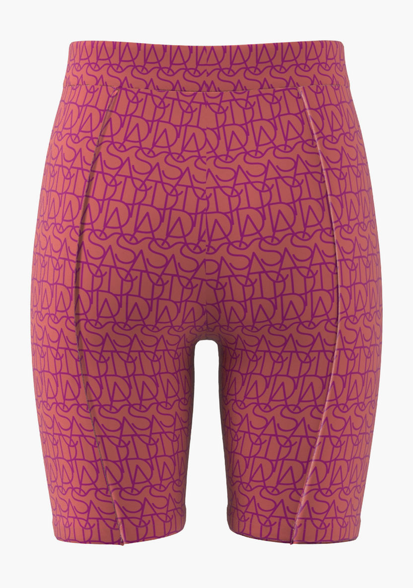 adidas All-Over Print Cycling Shorts with Elasticised Waistband-Bottoms-image-1