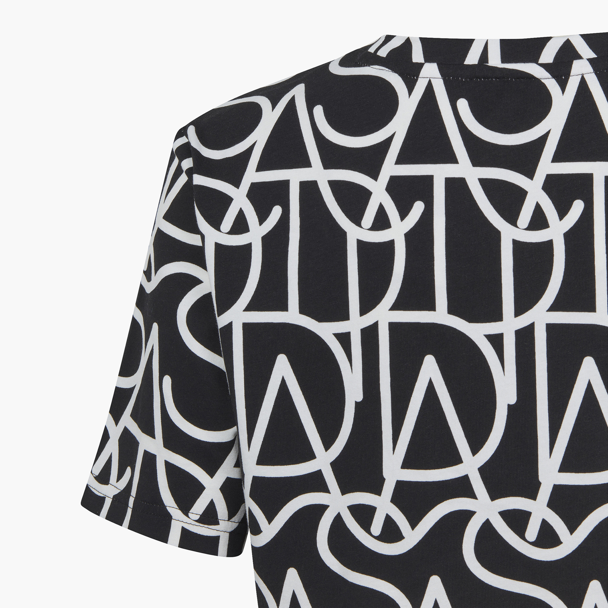 adidas All-Over Print Cropped T-shirt with Round Neck and Short Sleeves-girls-clothing-tshirts-image-3