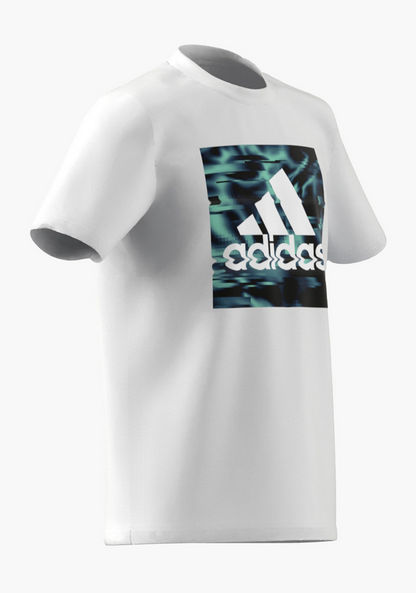 adidas Logo Print T-shirt-Tops-image-9