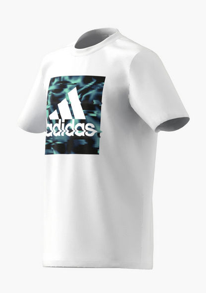 adidas Logo Print T-shirt-Tops-image-4
