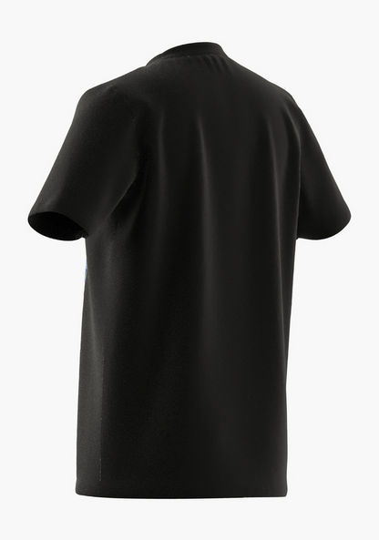 adidas Logo Print T-shirt with Short Sleeves-Tops-image-2