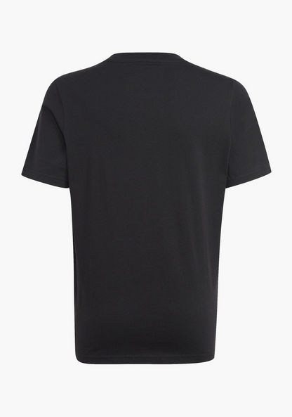 adidas Logo Print T-shirt with Short Sleeves-Tops-image-5