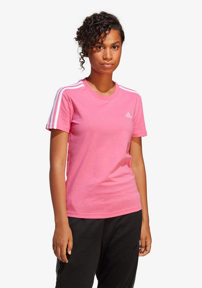 Adidas Women's Logo Print Round Neck T-shirt - IB9453-T Shirts & Vests-image-0