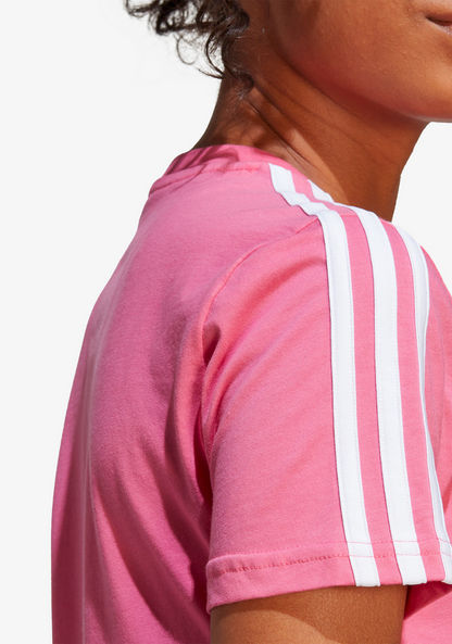Adidas Women's Logo Print Round Neck T-shirt - IB9453-T Shirts & Vests-image-2