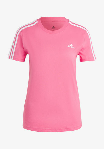 Adidas Women's Logo Print Round Neck T-shirt - IB9453-T Shirts & Vests-image-3
