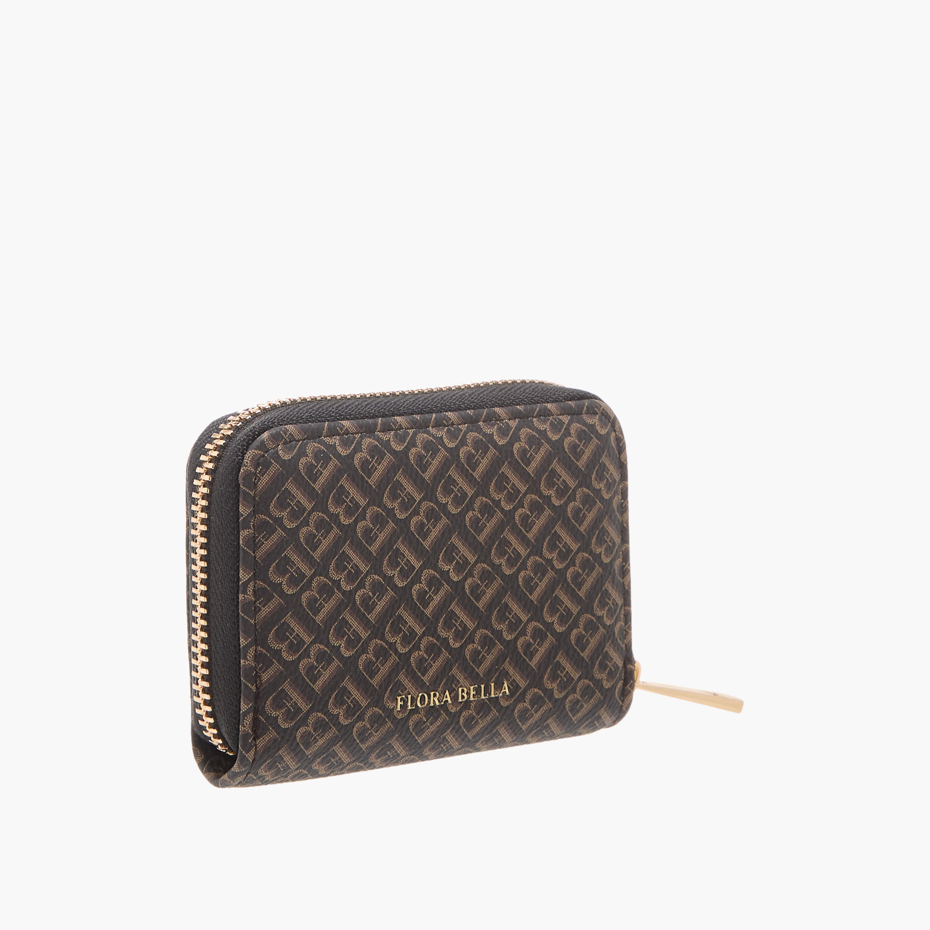 Flora Bella Monogram Print Wallet with Zip Around Closure-women-bagsandwallets-wallets-image-2