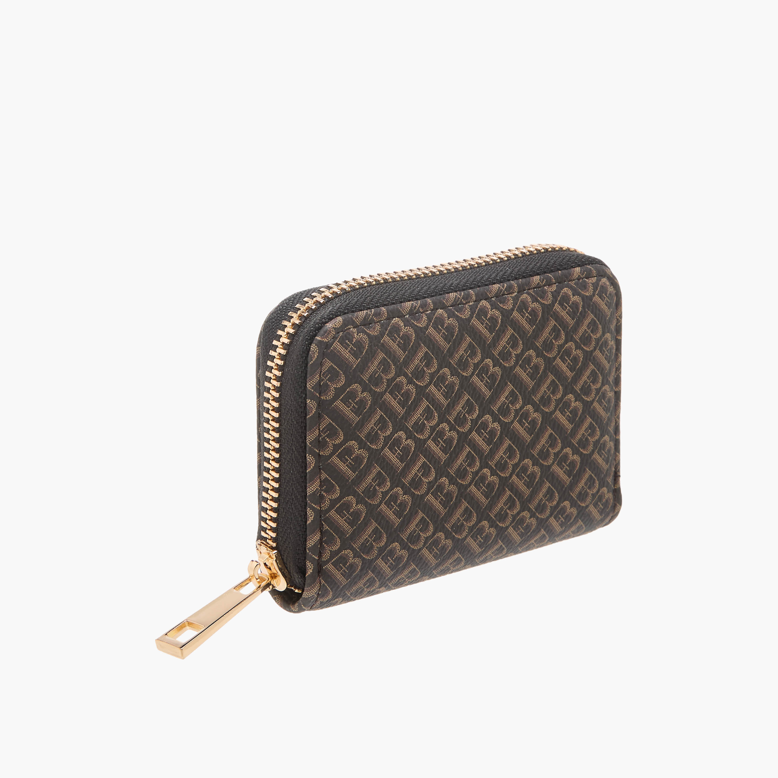 Flora Bella Monogram Print Wallet with Zip Around Closure-women-bagsandwallets-wallets-image-3