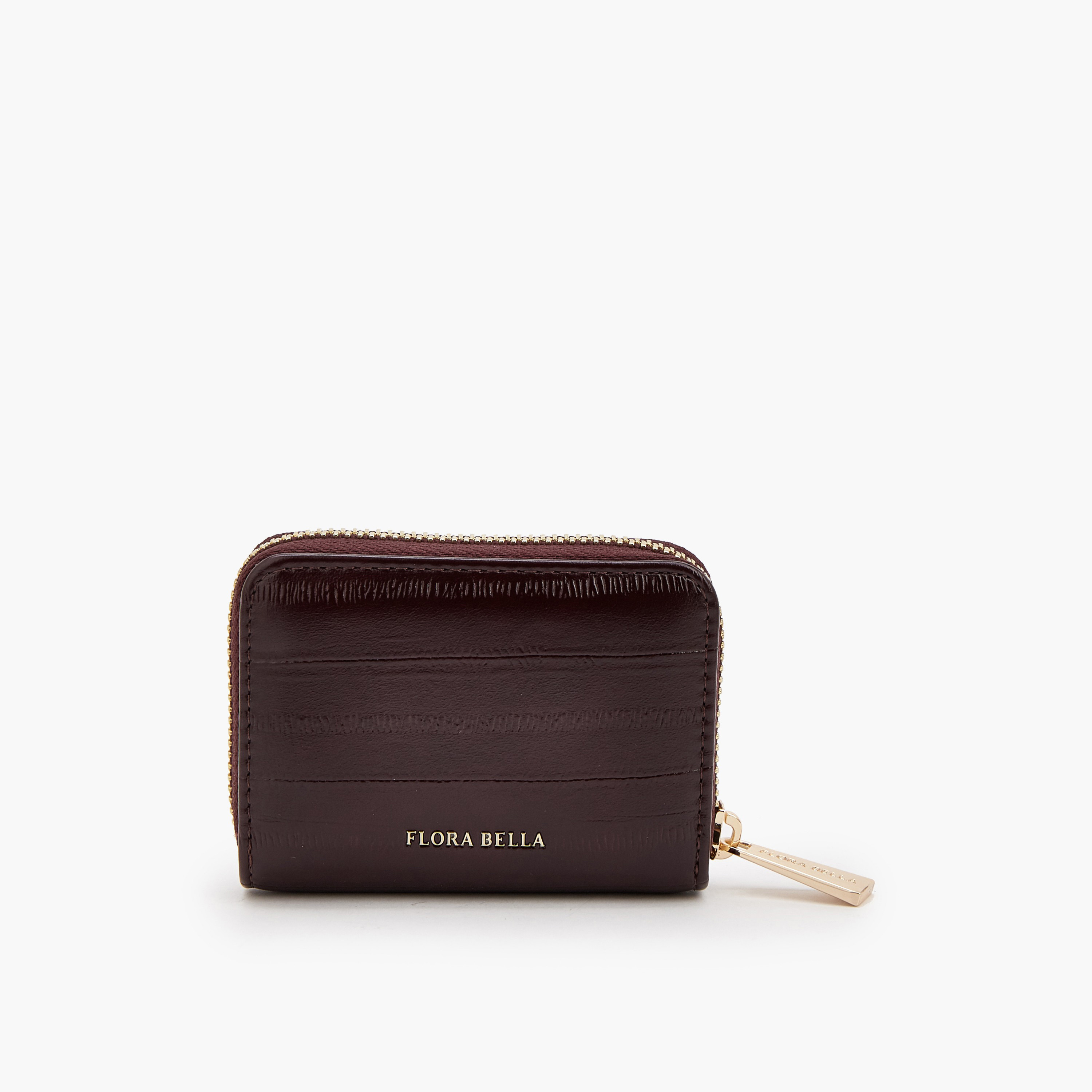 حافظة بطاقات سادة بسحّاب إغلاق من فلورا بيلا-women-bagsandwallets-wallets-image-1