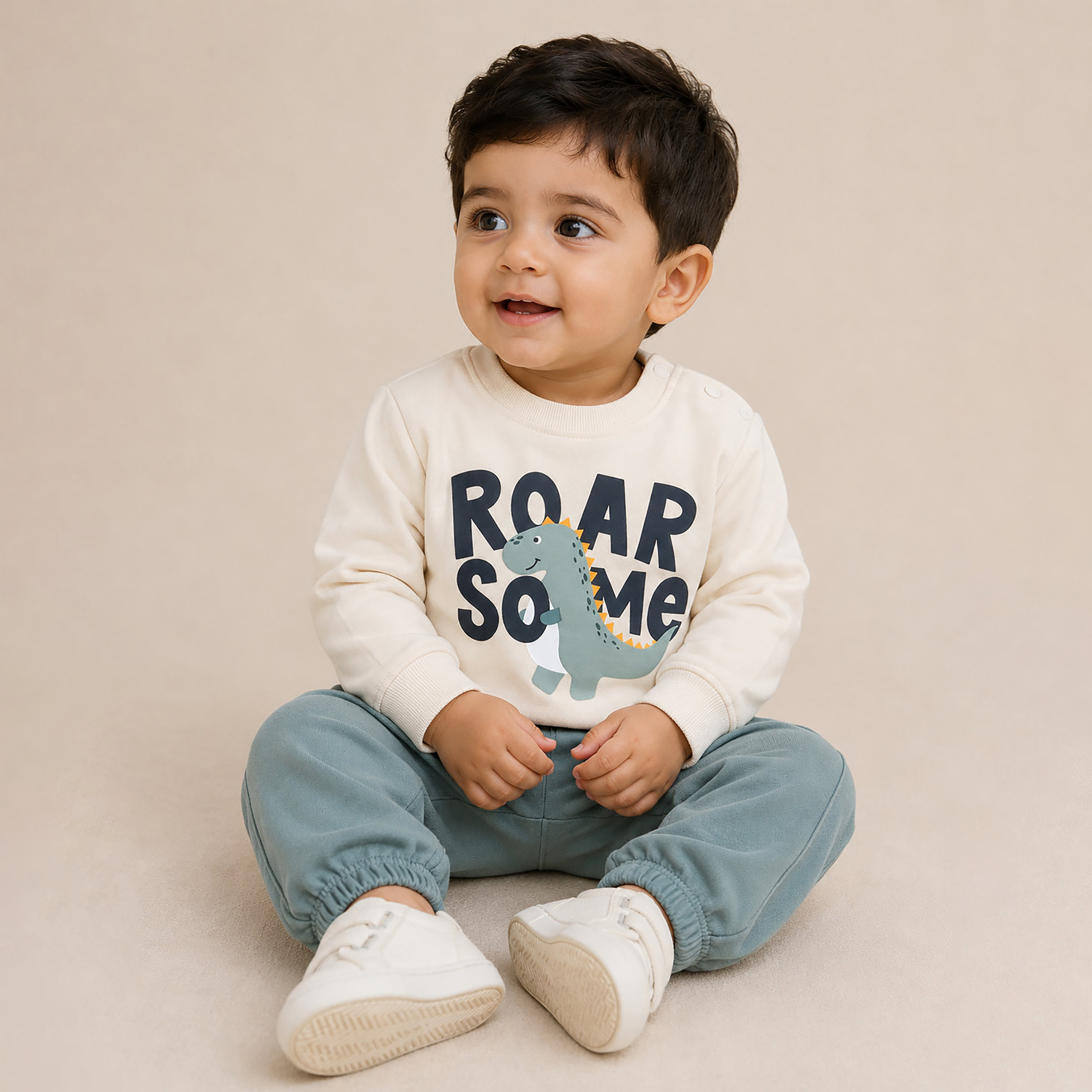 Victor and Jane 2-Piece Dino Roar Some Sweatshirt & Joggers Pants-baby-boys-clothing-setsandcoords-image-2
