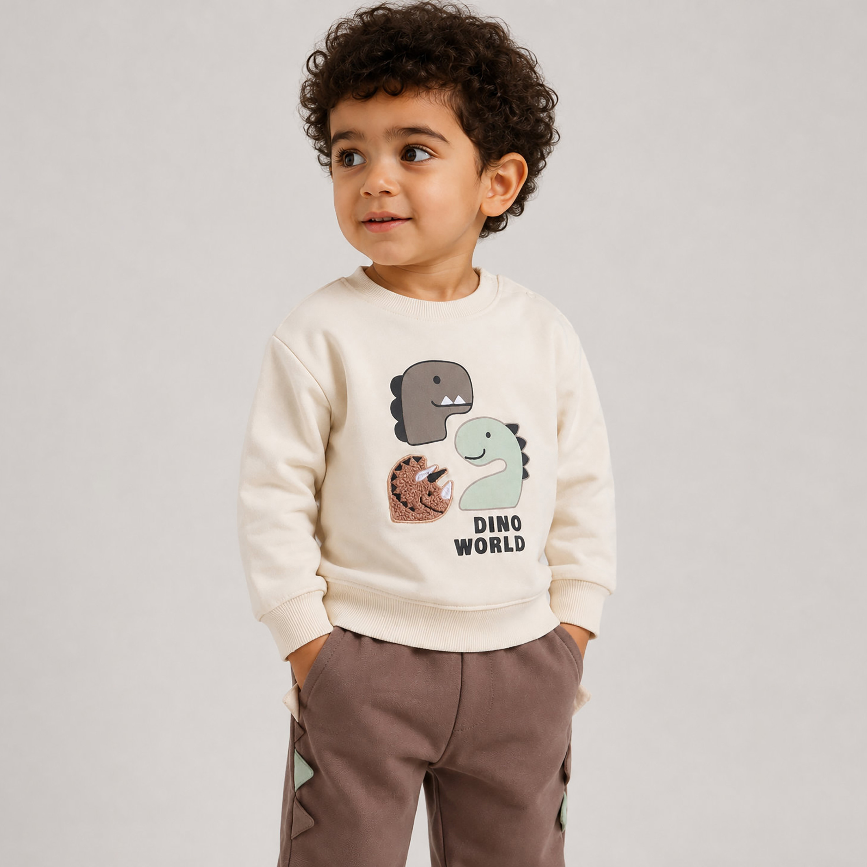 Victor and Jane 2-Piece Dino World Sweatshirt & Joggers-baby-boys-clothing-setsandcoords-image-2