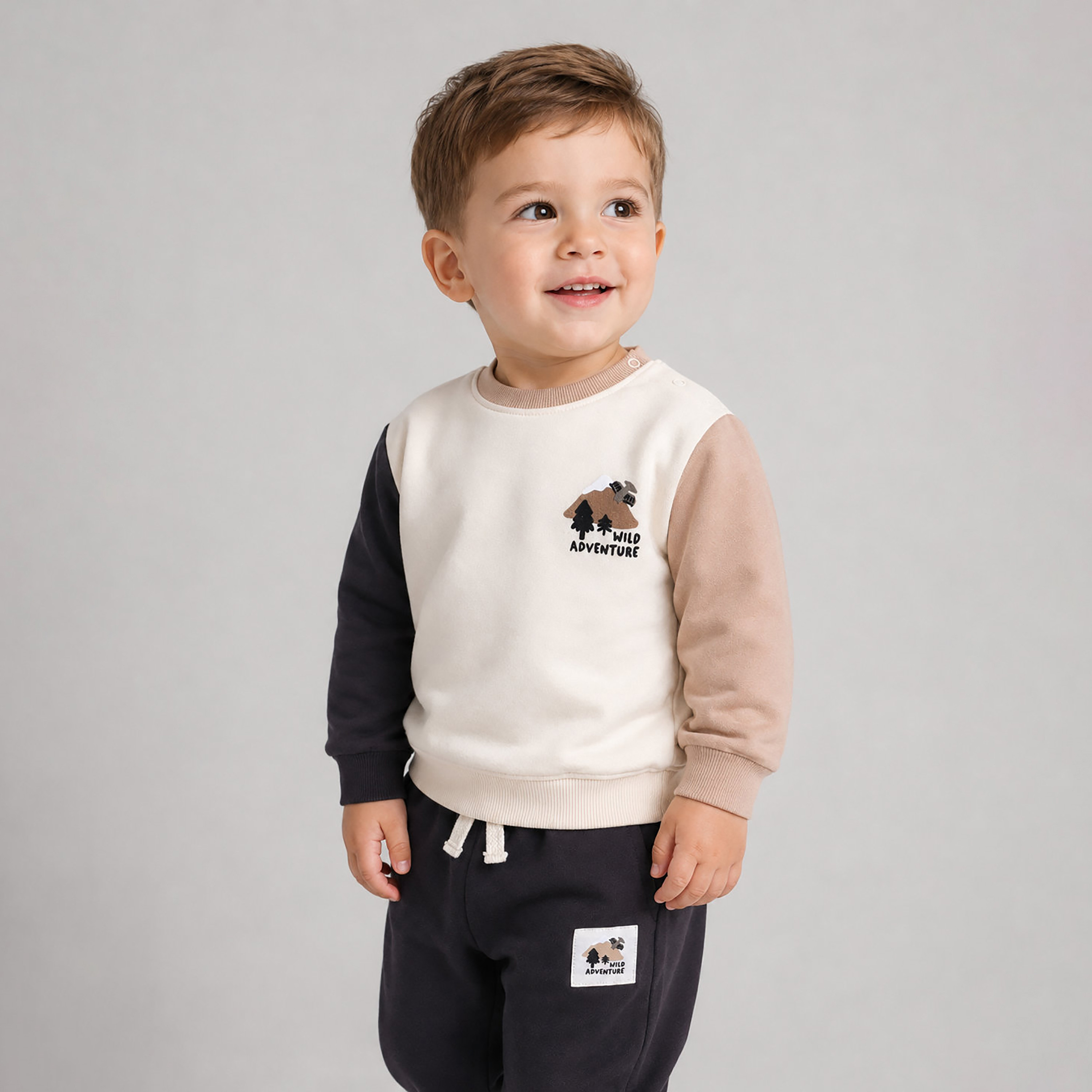 Victor and Jane 2-Piece Wild Adventure Sweatshirt & Joggers-baby-boys-clothing-setsandcoords-image-2