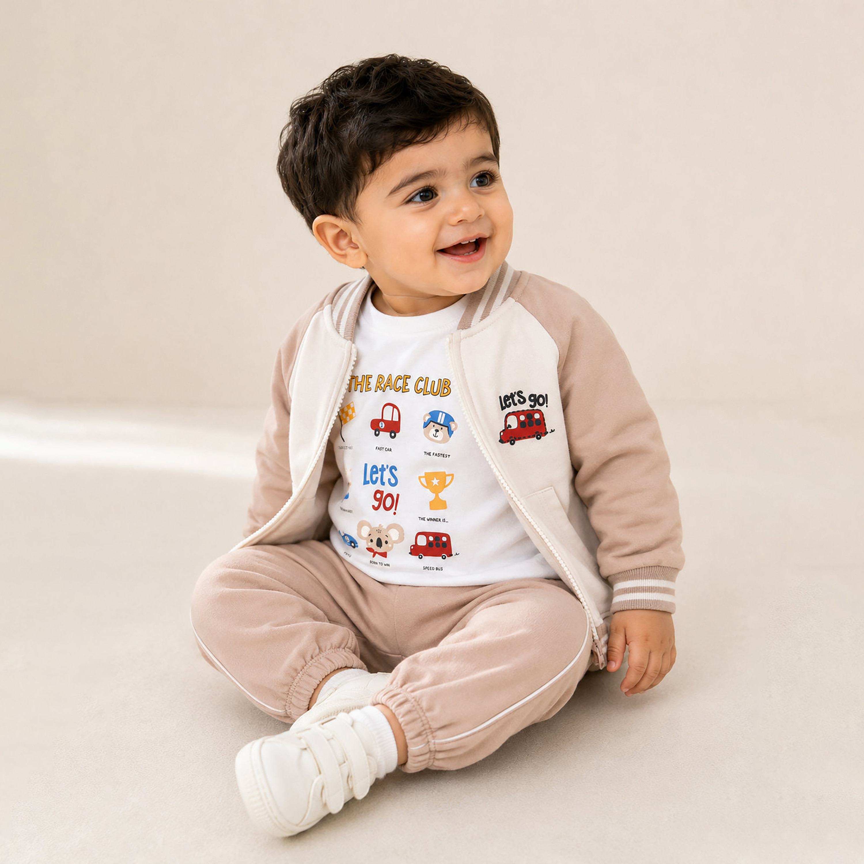 Victor and Jane 3-Piece Full Zip Jacket with Long Sleeve T-Shirt & Joggers-baby-boys-clothing-setsandcoords-image-2