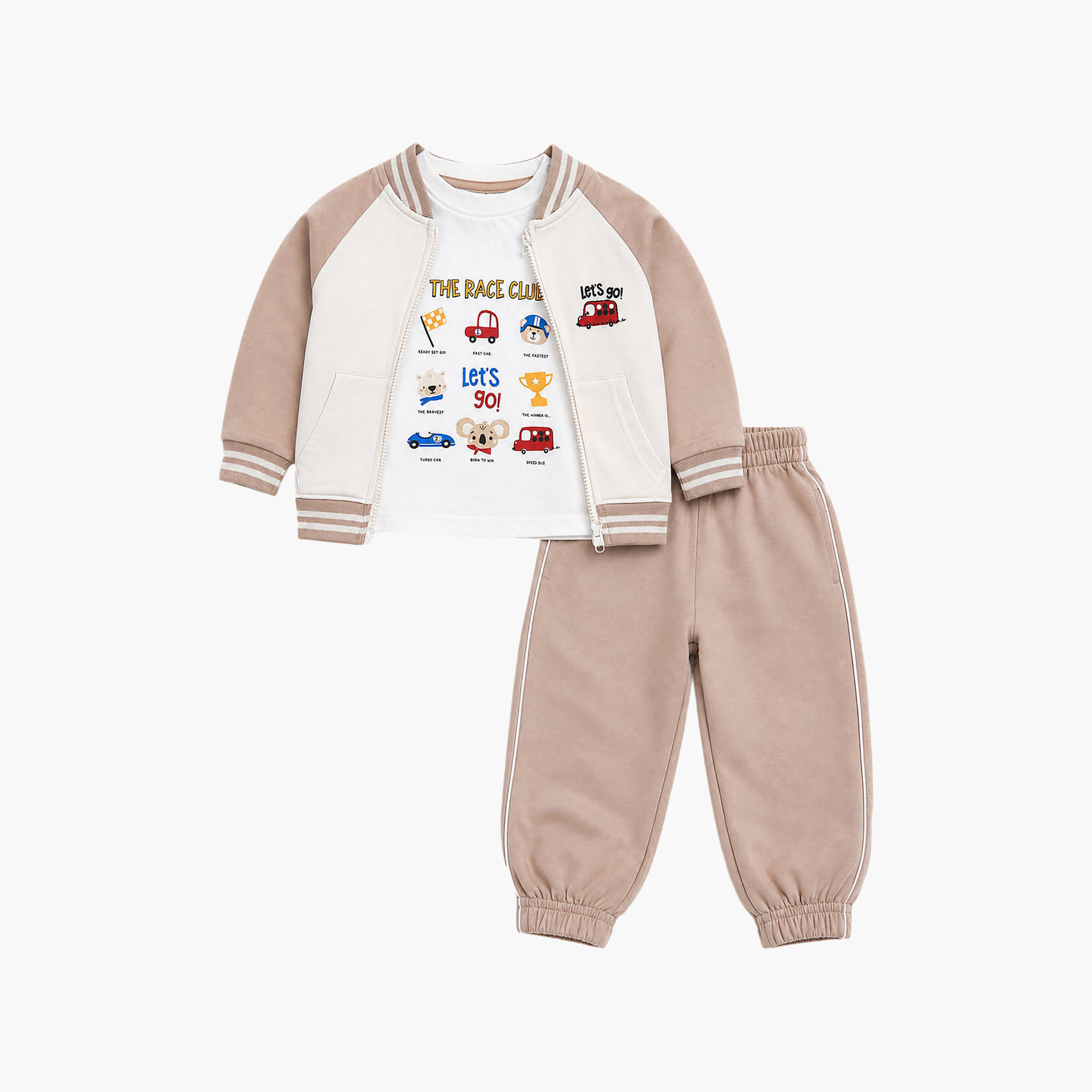 Victor and Jane 3-Piece Full Zip Jacket with Long Sleeve T-Shirt & Joggers-baby-boys-clothing-setsandcoords-image-3