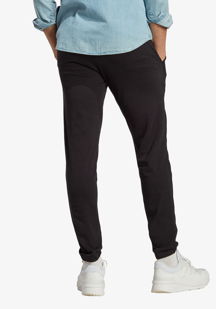 Adidas Logo Print Track Pants with Drawstring Closure and Pockets-Bottoms-image-1