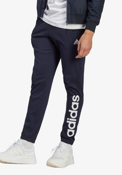 Adidas Logo Print Flexi Waist Joggers with Pockets-Bottoms-image-0