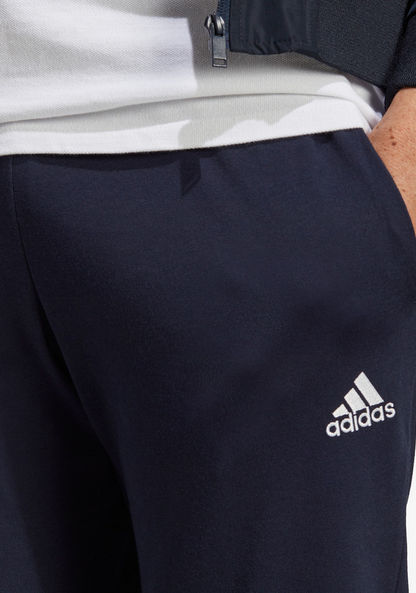 Adidas Logo Print Flexi Waist Joggers with Pockets-Bottoms-image-3