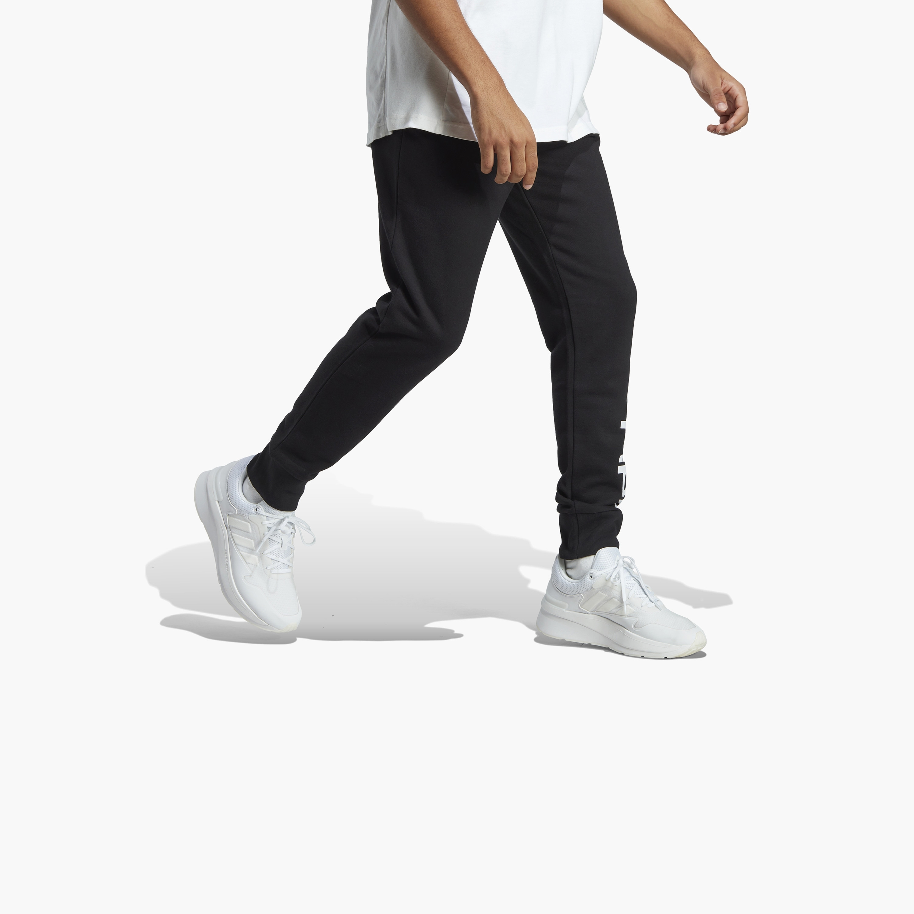 adidas Men's Essentials French Terry Tapered Cuff Logo Joggers IC0063 | OE-sports-men-clothing-bottoms-image-1