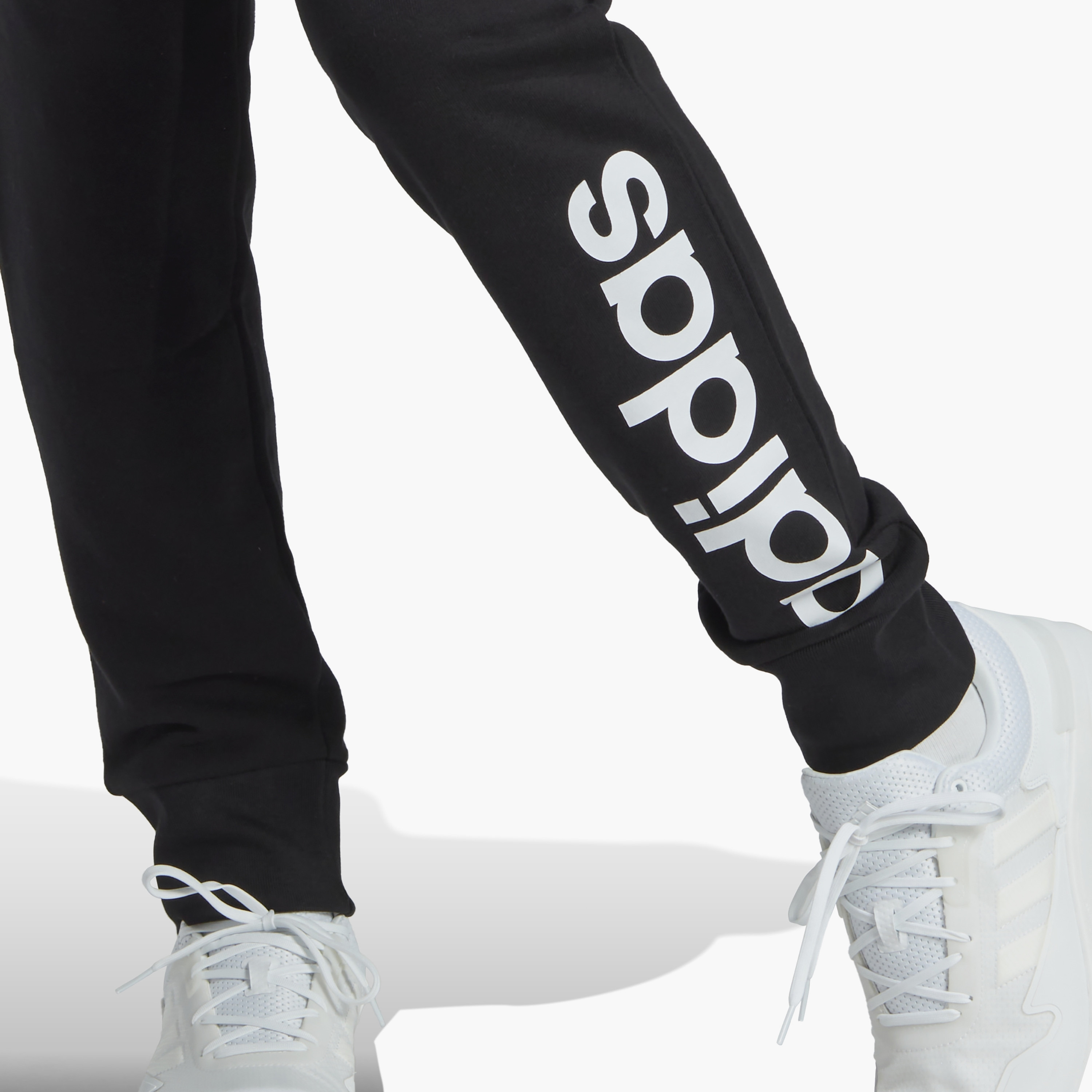 adidas Men's Essentials French Terry Tapered Cuff Logo Joggers IC0063 | OE-sports-men-clothing-bottoms-image-3