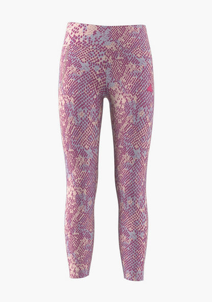 adidas All-Over Print Tights with Elasticated Waistband-Bottoms-image-0