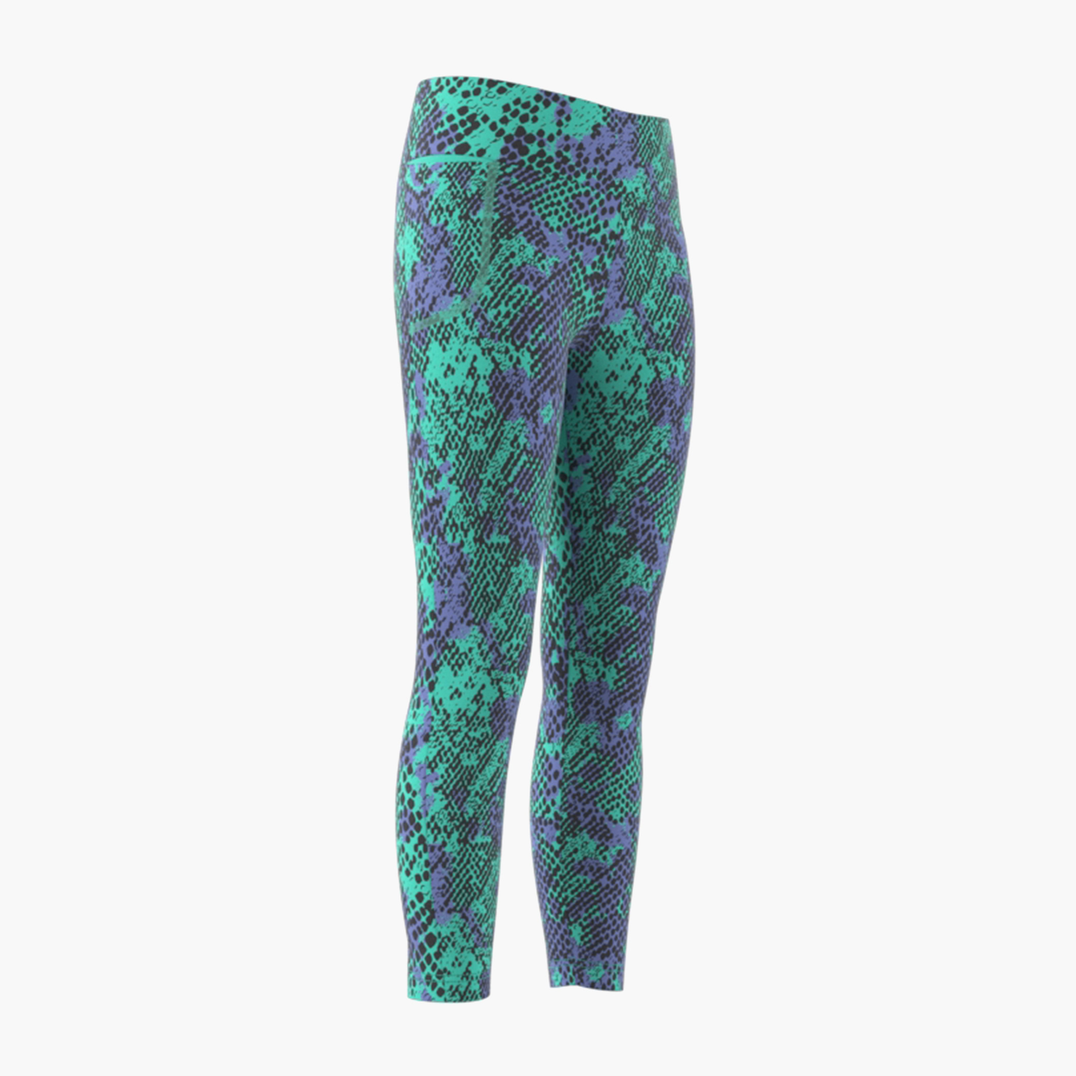 adidas All-Over Print Leggings with Elasticated Waistband-girls-clothing-bottoms-leggings-image-2
