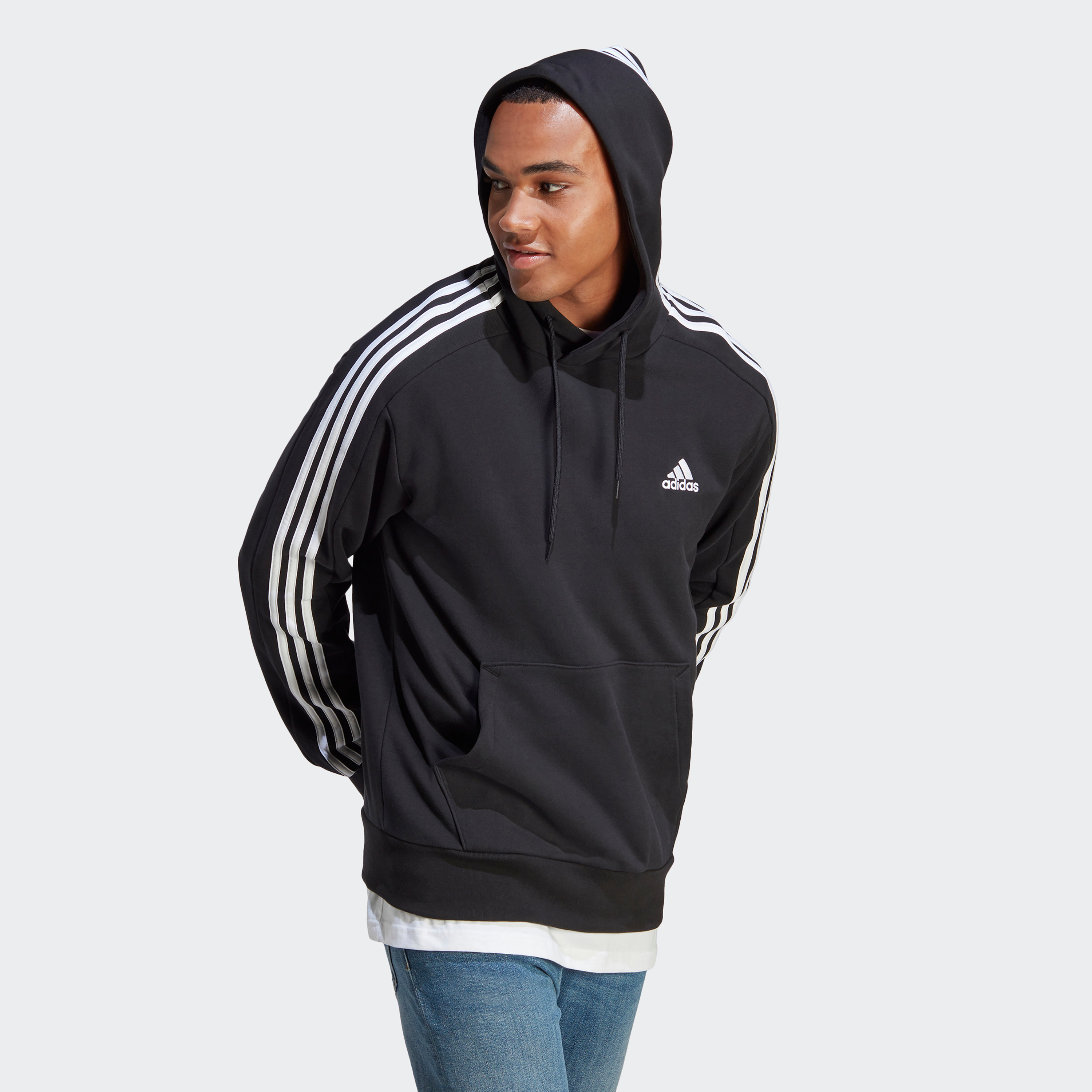  هودي  للرجال مزين بثلاثة خطوط  اج دي من فرينش تيري-men-winterwear-hoodiesandsweatshirts-image-1