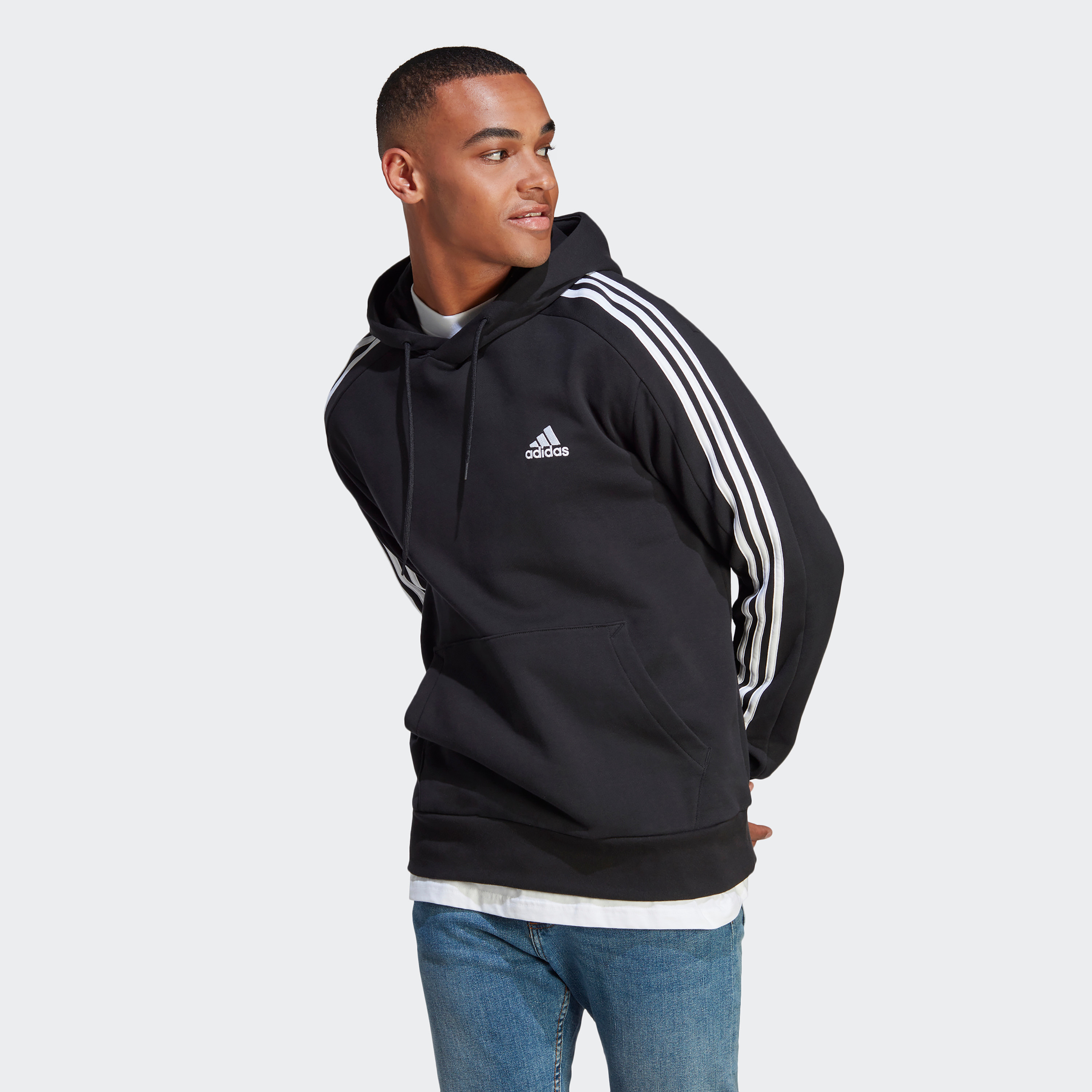  هودي  للرجال مزين بثلاثة خطوط  اج دي من فرينش تيري-men-winterwear-hoodiesandsweatshirts-image-7