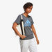 Adidas Logo Print Round Neck T-shirt with Short Sleeves-T Shirts & Vests-thumbnailMobile-2
