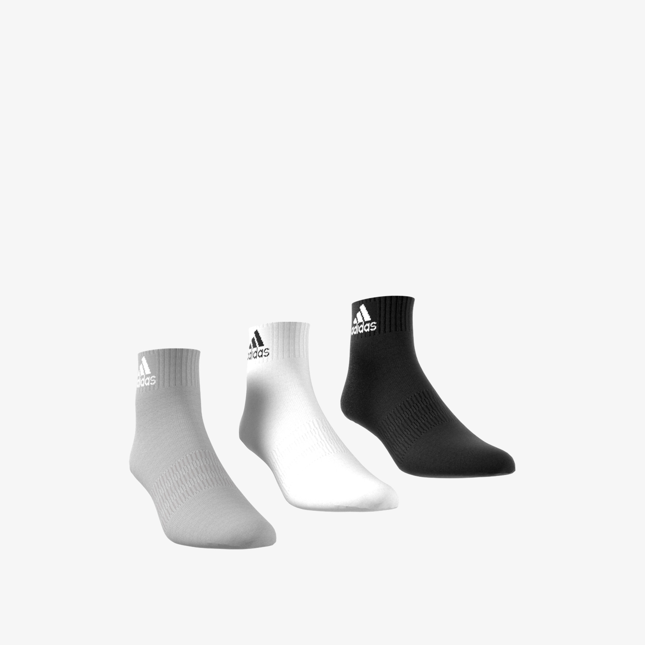طقم جوارب رياضية 3 أزواج أي سي 1281 بطول الكاحل من أديداس - IC1281-men-socks-image-2