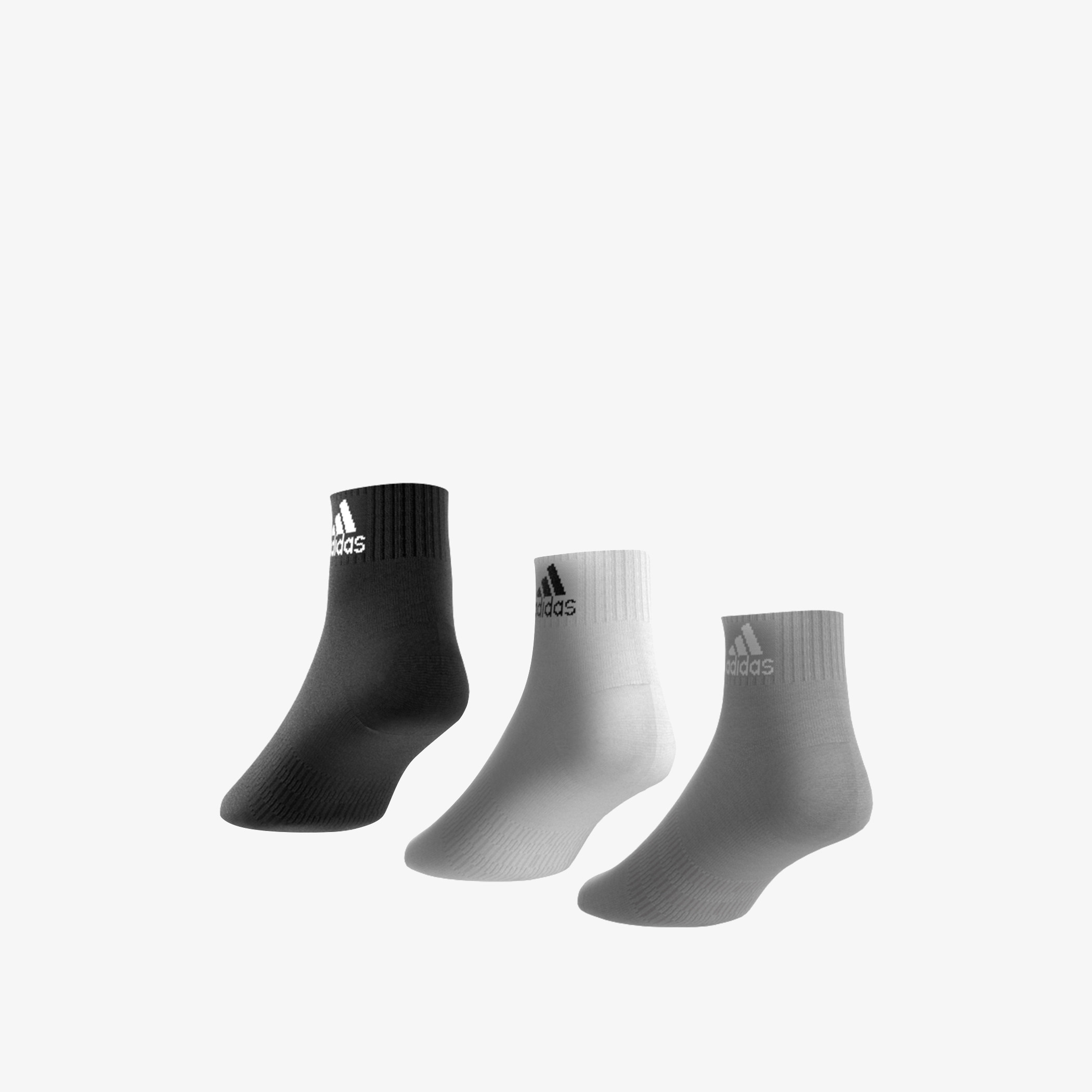 طقم جوارب رياضية 3 أزواج أي سي 1281 بطول الكاحل من أديداس - IC1281-men-socks-image-3