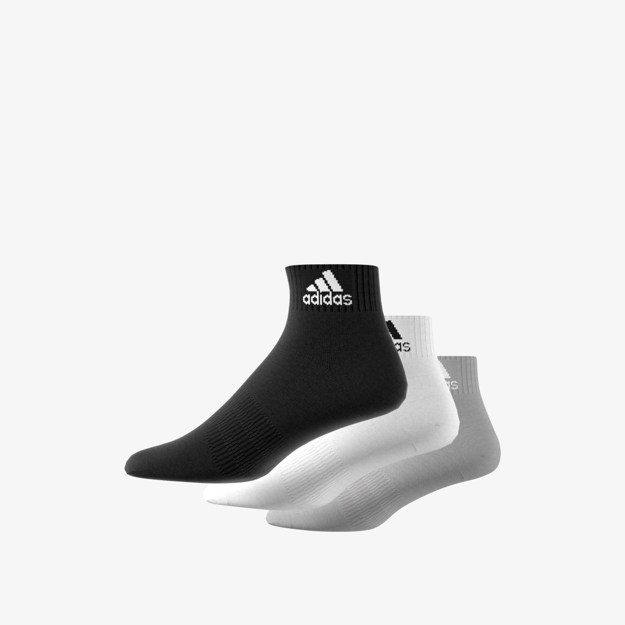 طقم جوارب رياضية 3 أزواج أي سي 1281 بطول الكاحل من أديداس - IC1281-men-socks-image-4