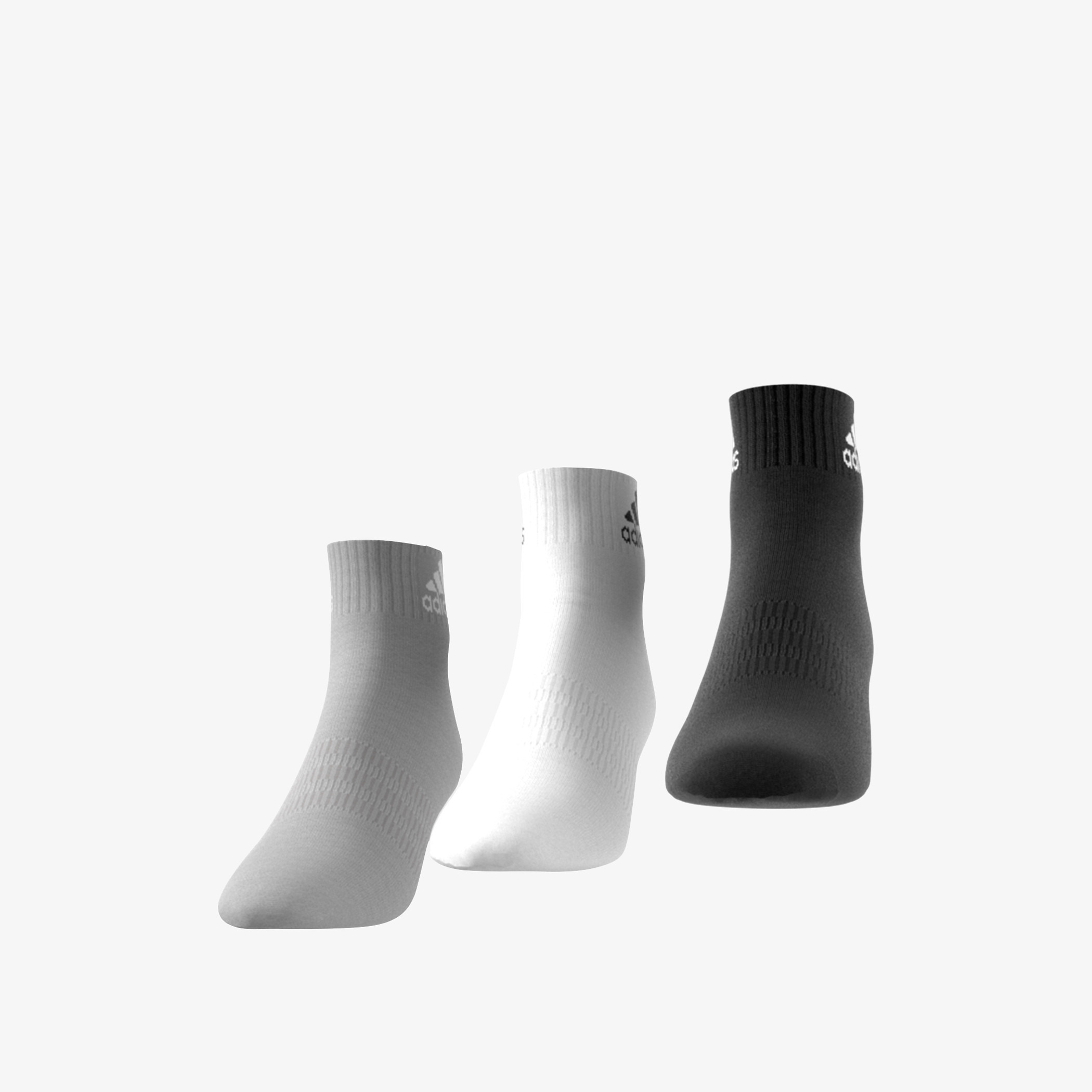 طقم جوارب رياضية 3 أزواج أي سي 1281 بطول الكاحل من أديداس - IC1281-men-socks-image-5