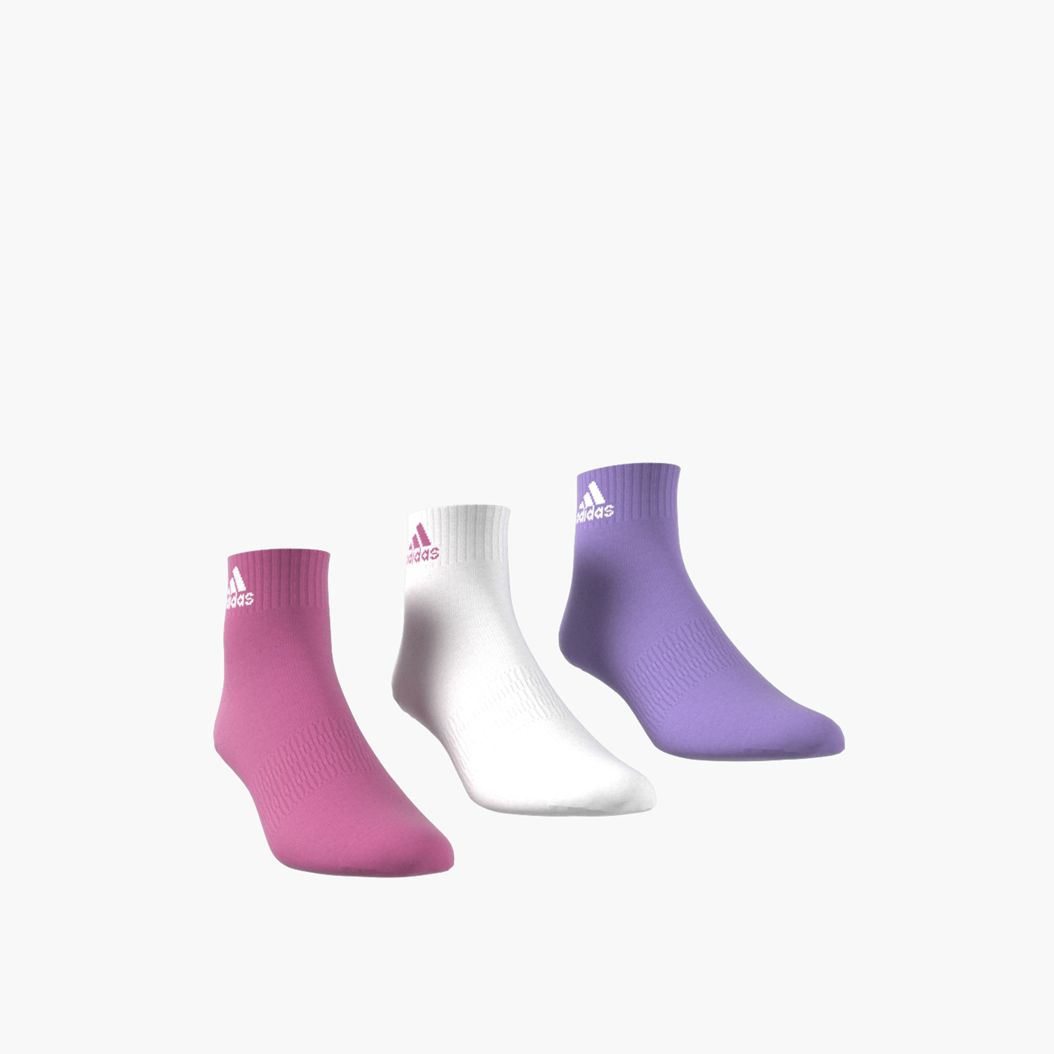 adidas Logo Print Ankle Length Sports Socks - Set of 3-girls-accessories-socks-image-2