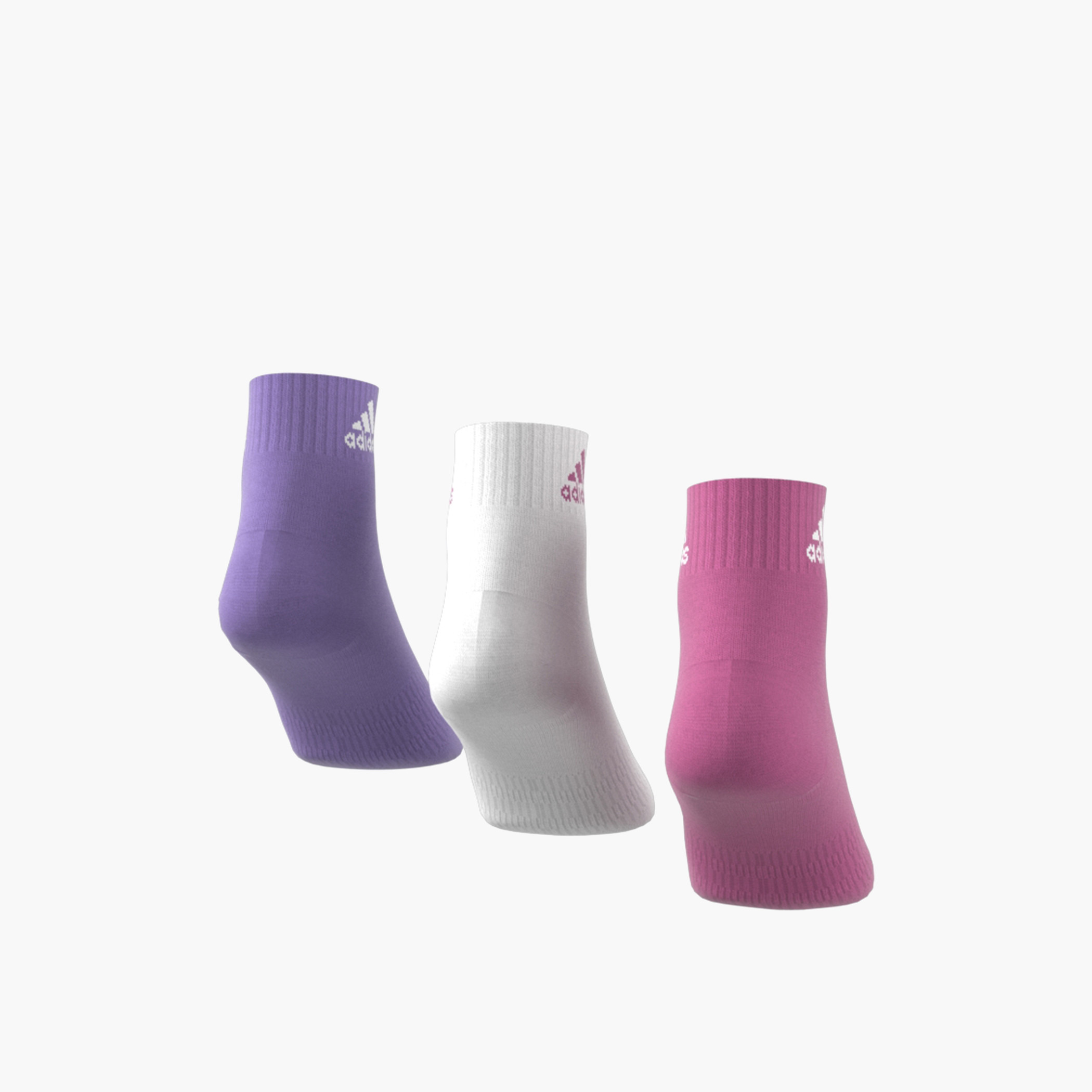 adidas Logo Print Ankle Length Sports Socks - Set of 3-girls-accessories-socks-image-5