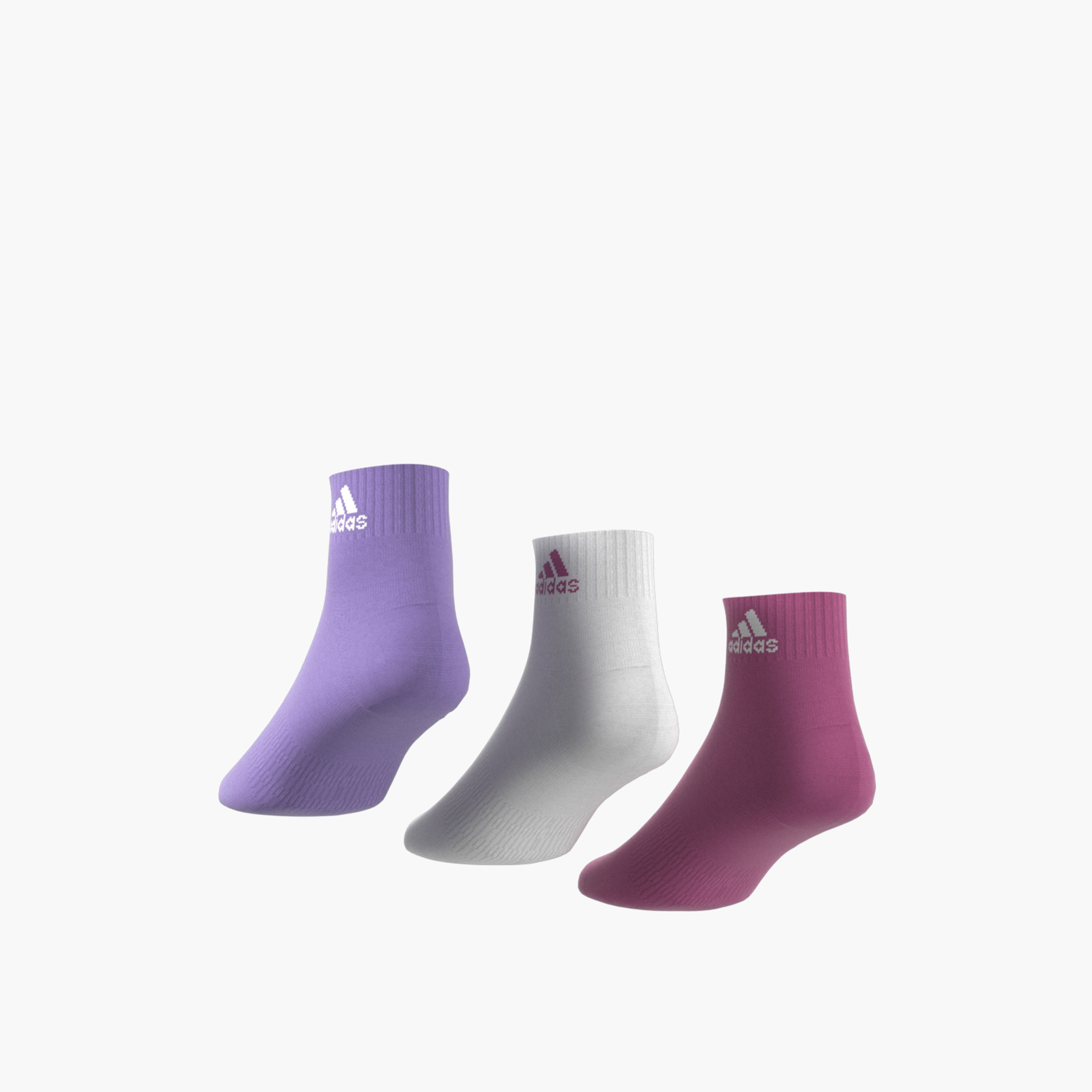 adidas Logo Print Ankle Length Sports Socks - Set of 3-girls-accessories-socks-image-6