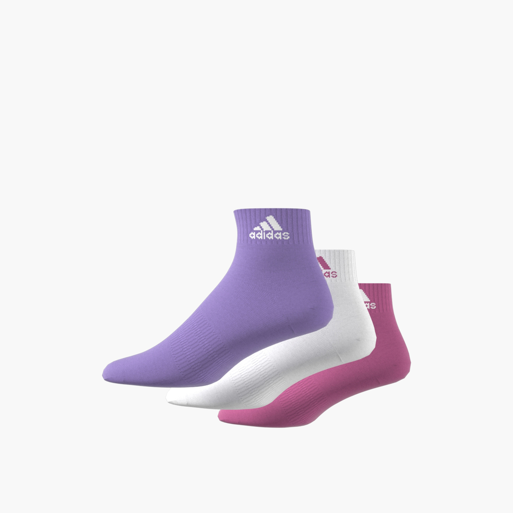adidas Logo Print Ankle Length Sports Socks - Set of 3-girls-accessories-socks-image-7