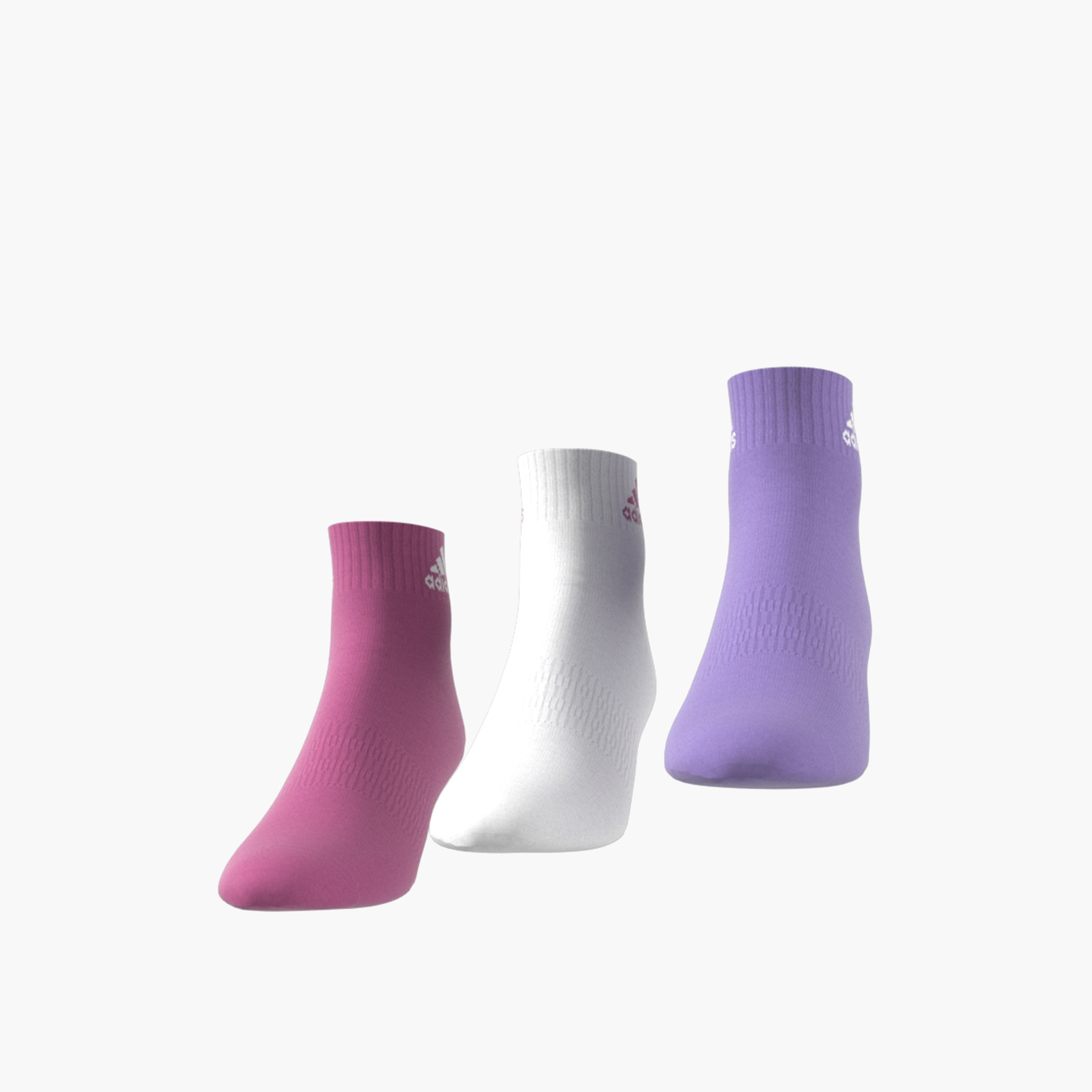 adidas Logo Print Ankle Length Sports Socks - Set of 3-girls-accessories-socks-image-9