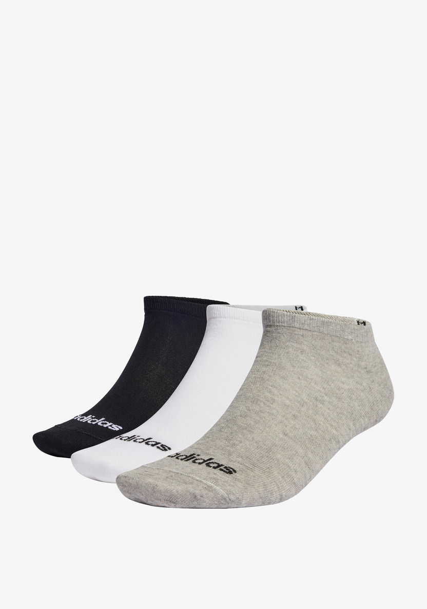 Adidas Men's Terry Linear Low Cut Sports Socks - IC1300-Men%27s Socks-image-0