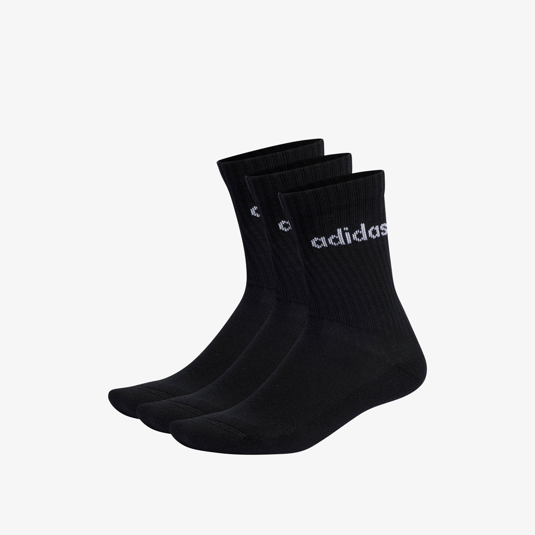 طقم جوارب رياضية 3 أزواج أي سي 1301 بطول متوسط من أديداس - IC1301-men-socks-image-1