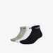 Adidas Logo Detail Ankle Length Sports Socks - Set of 3-Men%27s Socks-thumbnailMobile-0